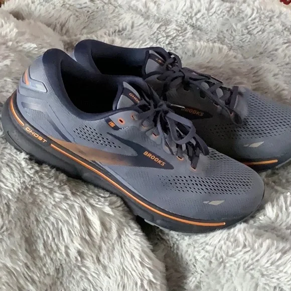 Brooks Gray and Orange Athletic Shoes‎ Brooks Glycerin 23 M Shoes Gray-Orange [1104761D005  main image 2